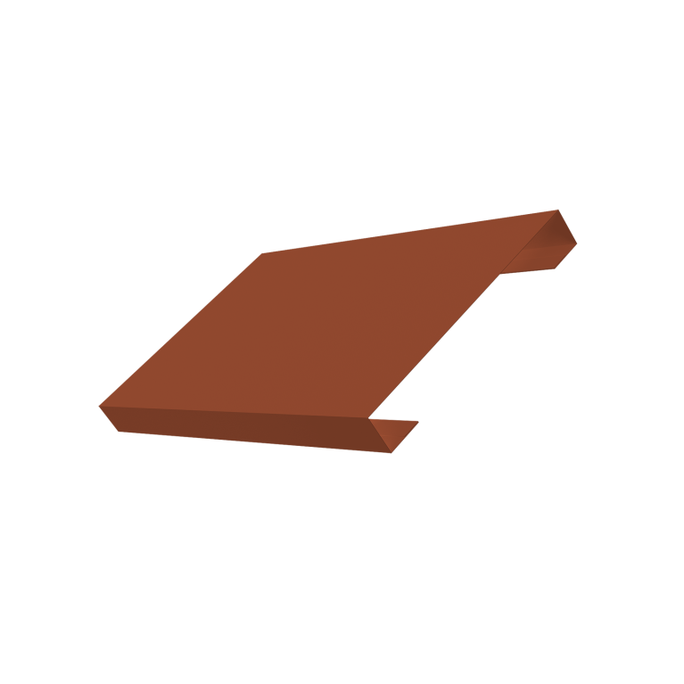 Ламель лицевая 150 забора жалюзи Texas 0,5 Velur X RAL 8004 терракота