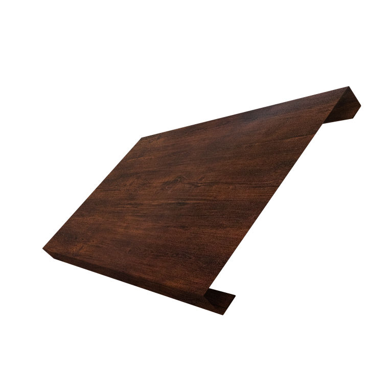 Ламель лицевая 200 забора жалюзи Texas 0,45 Print-Double Premium Cherry Wood Dark F