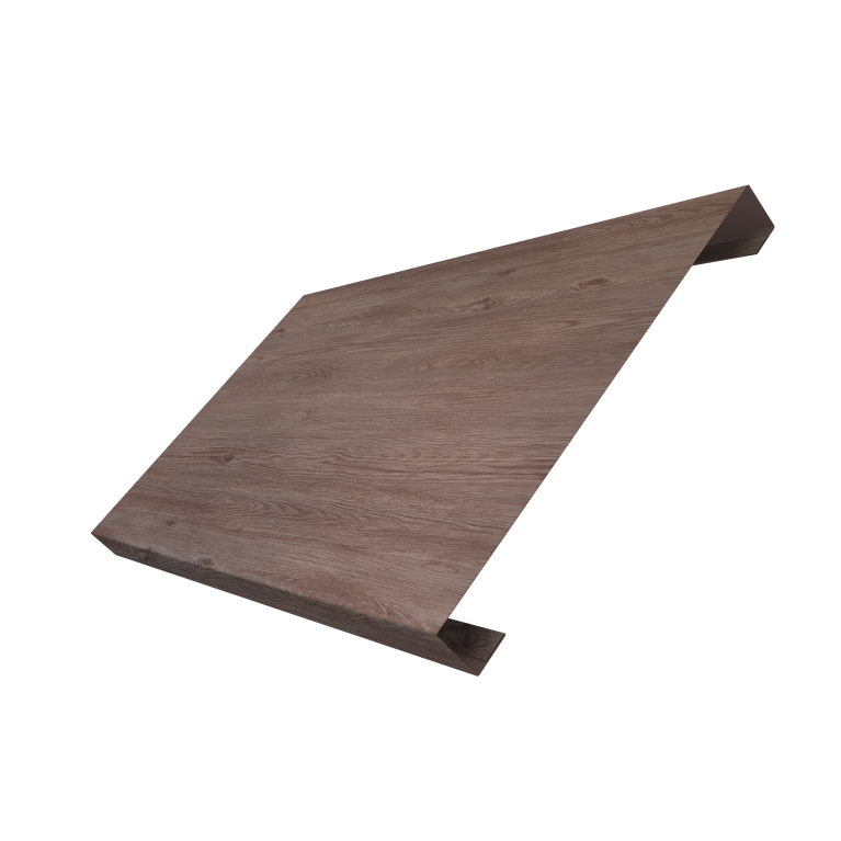 Ламель лицевая 200 забора жалюзи Texas 0,45 Print Elite White Wood TwinColor