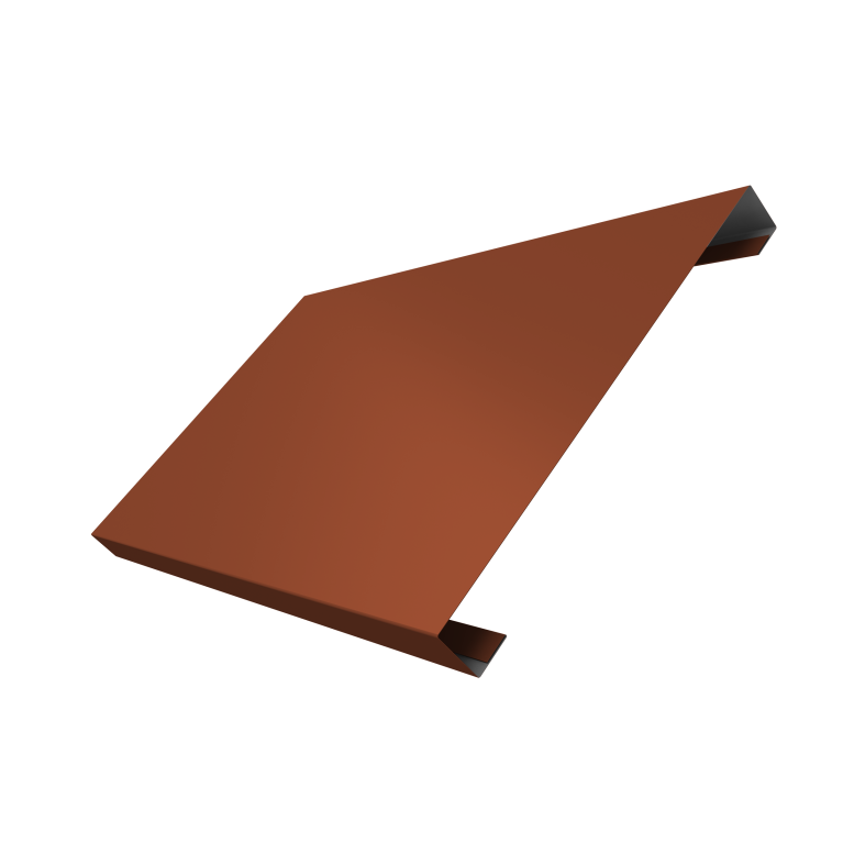 Ламель лицевая 200 забора жалюзи Texas 0,5 Satin RAL 8004 терракота