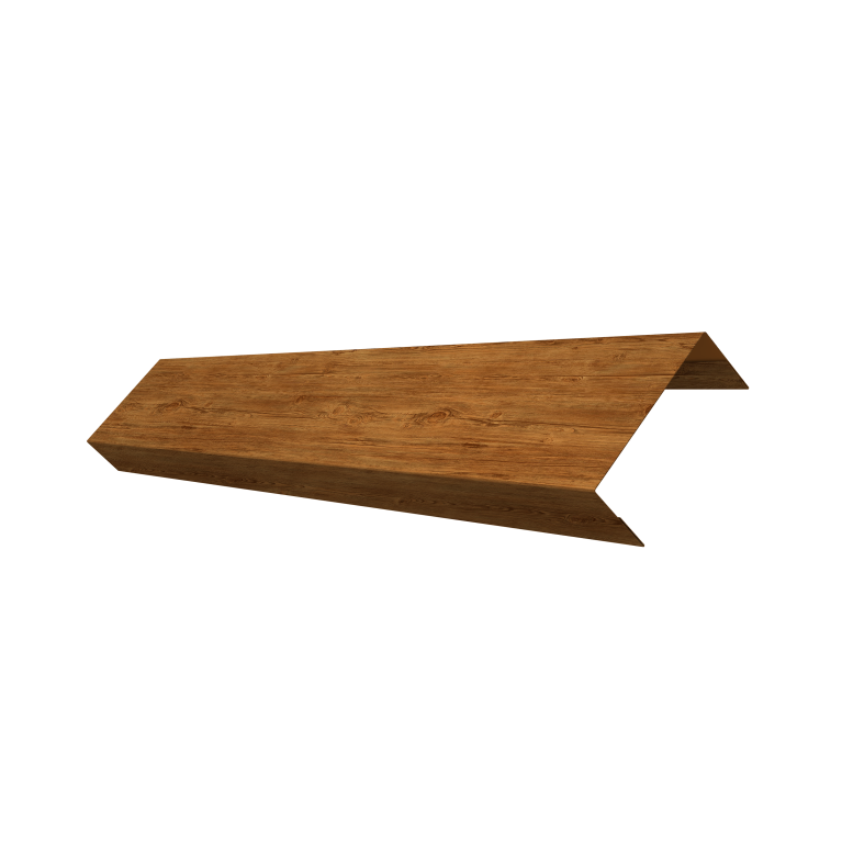 Ламель лицевая 50 забора жалюзи Texas 0,45 Print Elite Golden Wood TwinColor