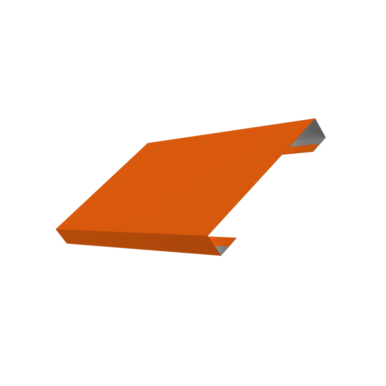 Ламель лицевая стартовая/финишная забора жалюзи Texas 80мм для калиток и ворот (с заполнением ламелями 150) 0,45 PE RAL 2004 оранжевый