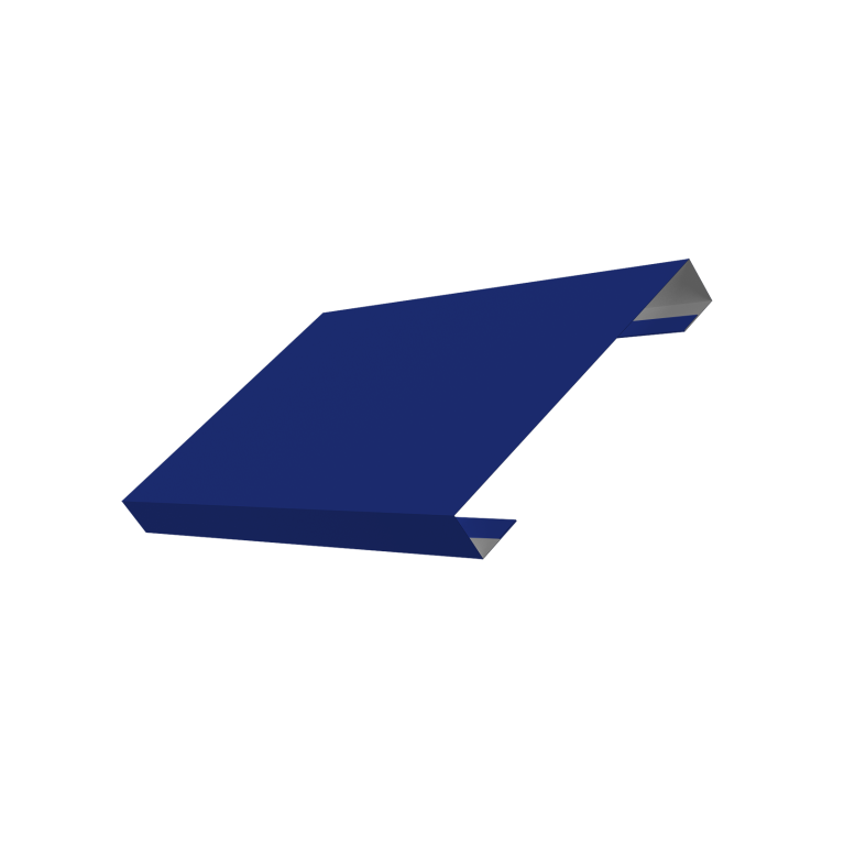 Ламель лицевая стартовая/финишная забора жалюзи Texas 80мм для калиток и ворот (с заполнением ламелями 150) 0,45 PE RAL 5002 ультрамариново-синий