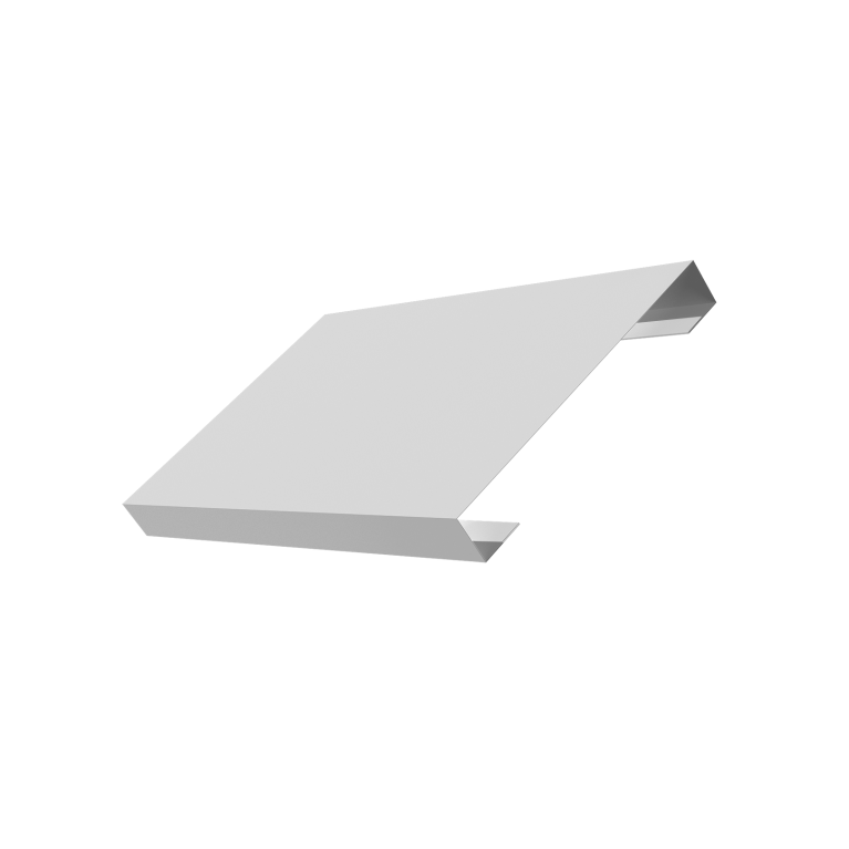 Ламель лицевая стартовая/финишная забора жалюзи Texas 80мм для калиток и ворот (с заполнением ламелями 150) 0,45 Drap RAL 9003 сигнальный белый