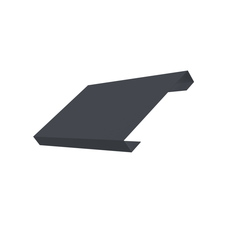 Ламель лицевая стартовая/финишная забора жалюзи Texas 80мм для калиток и ворот (с заполнением ламелями 150) 0,45 PE-Double RAL 7024 мокрый асфальт