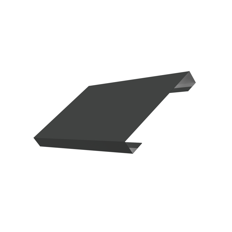 Ламель лицевая стартовая/финишная забора жалюзи Texas 80мм для калиток и ворот (с заполнением ламелями 150) 0,5 PurLite Matt RAL 7016 антрацитово-серый