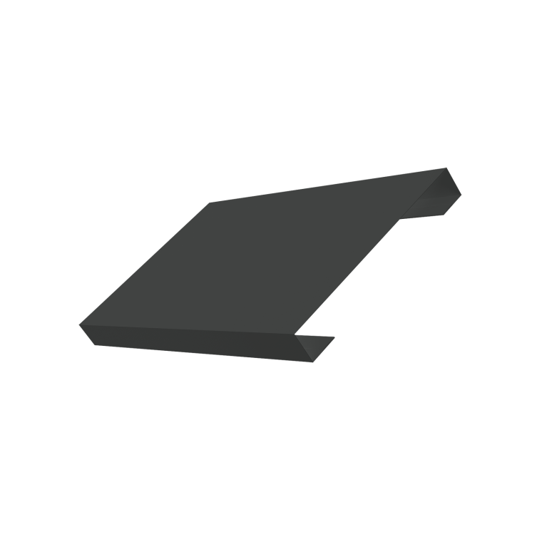 Ламель лицевая стартовая/финишная забора жалюзи Texas 80мм для калиток и ворот (с заполнением ламелями 150) 0,5 Velur X RAL 7016 антрацитово-серый