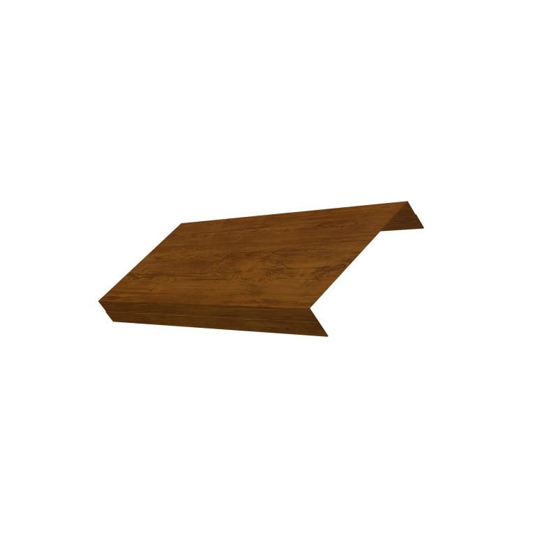 Ламель обратная 125 забора жалюзи Texas 0,45 Print-Double Elite Golden Wood