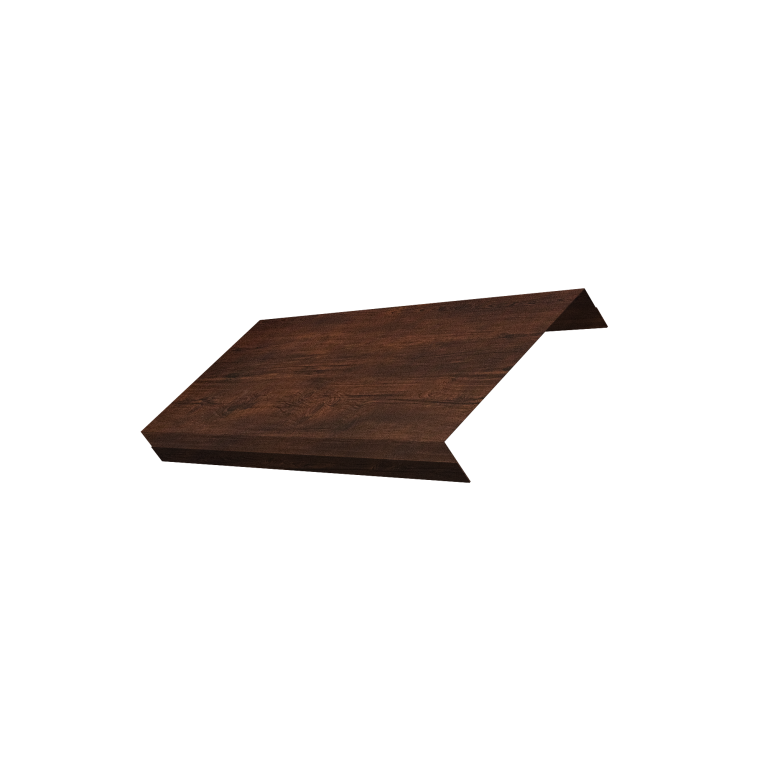 Ламель обратная 125 забора жалюзи Texas 0,45 Print-Double Premium Cherry Wood Dark F