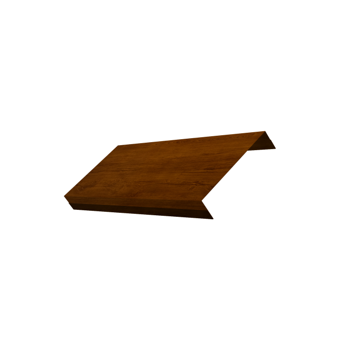 Ламель обратная 125 забора жалюзи Texas 0,45 Print-Double Premium Golden Wood Intense F