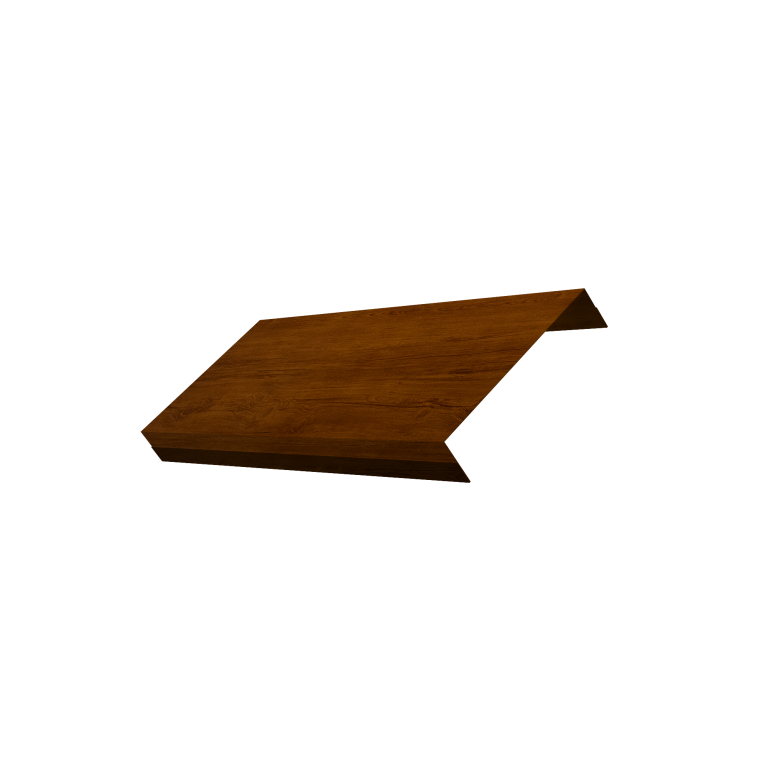 Ламель обратная 125 забора жалюзи Texas 0,45 Print-Double Premium Golden Wood Intense F