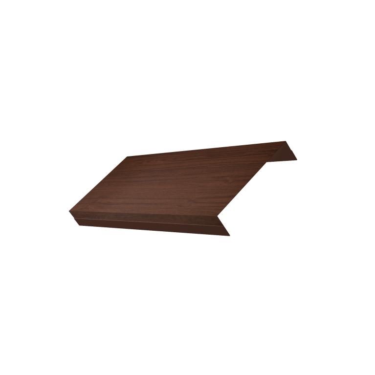 Ламель обратная 125 забора жалюзи Texas 0,45 Print Elite Choco Wood TwinColor