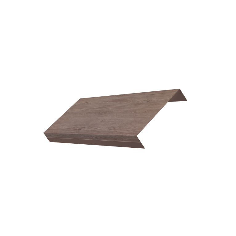 Ламель обратная 125 забора жалюзи Texas 0,45 Print Elite White Wood TwinColor