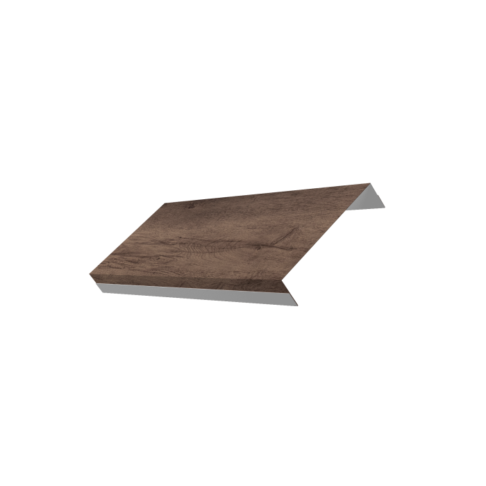 Ламель обратная 125 забора жалюзи Texas 0,45 Print Premium Almond Wood Fresh