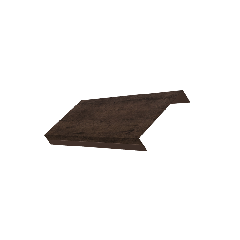 Ламель обратная 125 забора жалюзи Texas 0,45 Print Premium с пленкой Antique Wood TwinColor