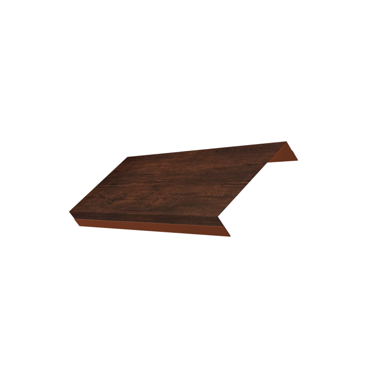 Ламель обратная 125 забора жалюзи Texas 0,45 Print Premium Cherry Wood Dark FTC