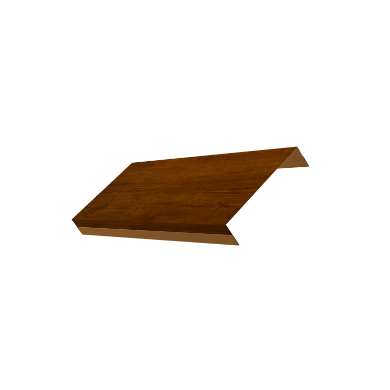 Ламель обратная 125 забора жалюзи Texas 0,45 Print Premium Golden Wood Intense FTC