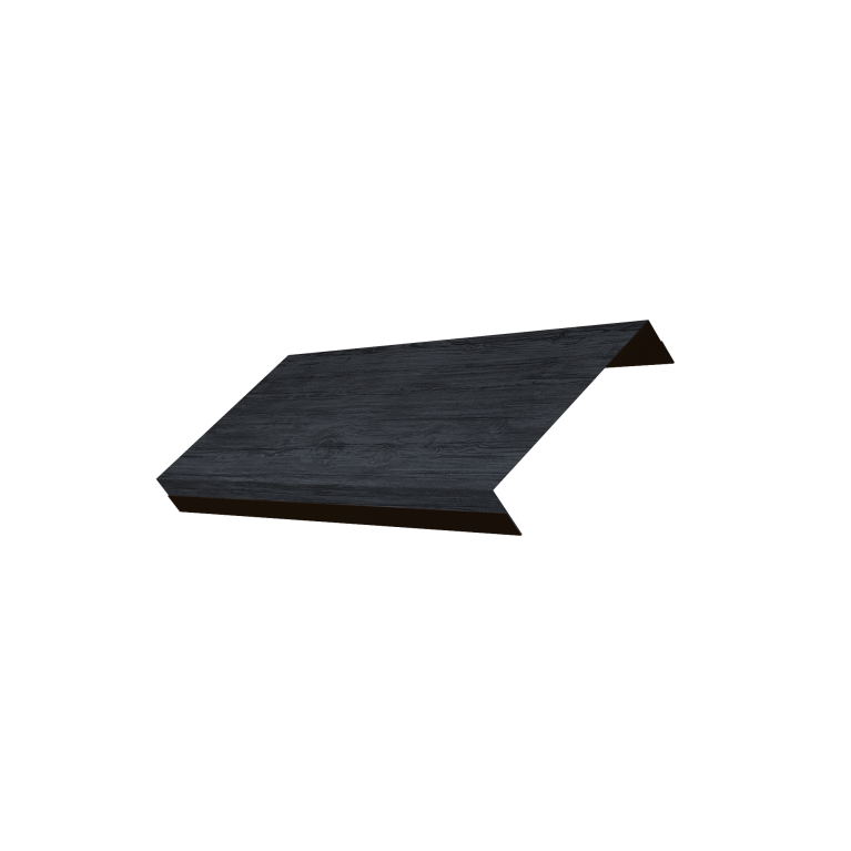 Ламель обратная 125 забора жалюзи Texas 0,45 Print Premium Grey Wood TwinColor