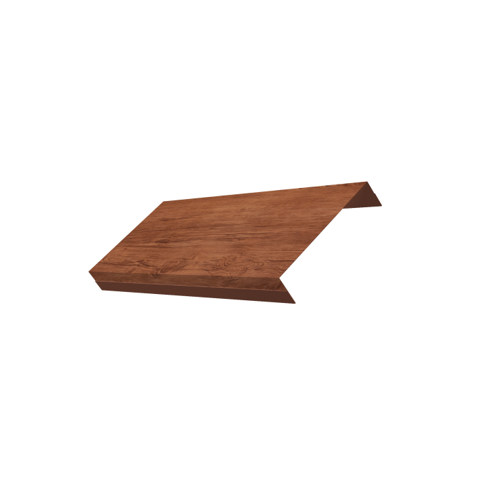 Ламель обратная 125 забора жалюзи Texas 0,45 Print Premium Rowan Wood Intense FTC