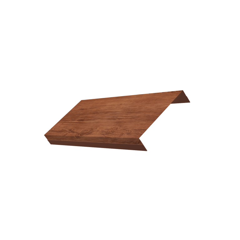 Ламель обратная 125 забора жалюзи Texas 0,45 Print Premium Rowan Wood Intense FTC