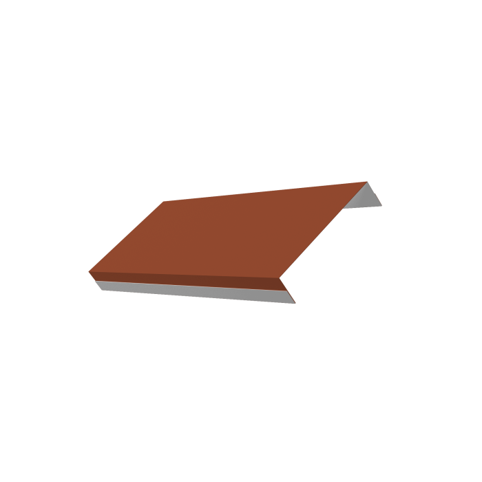 Ламель обратная 125 забора жалюзи Texas 0,5 Satin RAL 8004 терракота