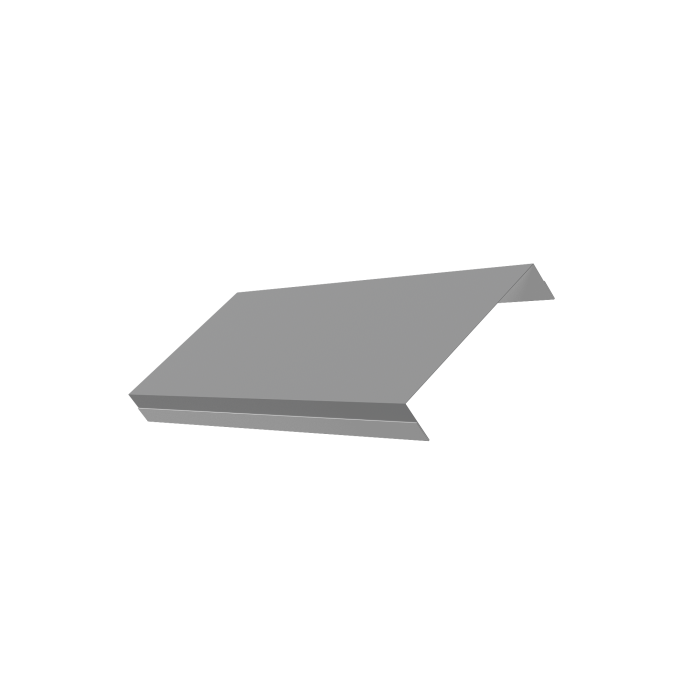 Ламель обратная 125 забора жалюзи Texas 0,5 Satin RAL 9006 бело-алюминиевый