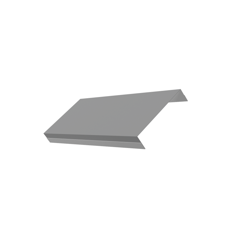 Ламель обратная 125 забора жалюзи Texas 0,5 Satin RAL 9006 бело-алюминиевый