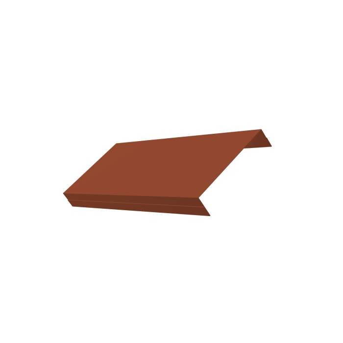 Ламель обратная 125 забора жалюзи Texas 0,5 Velur X RAL 8004 терракота