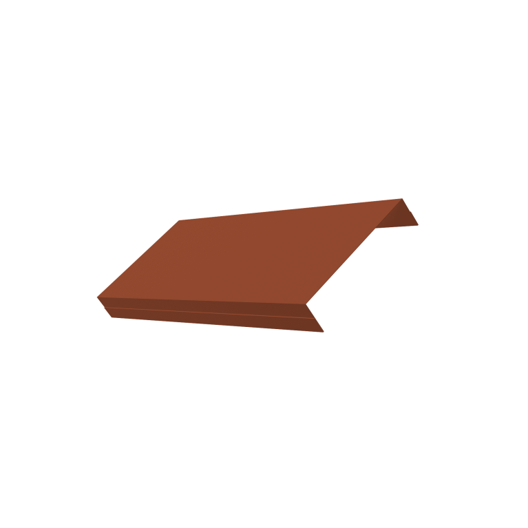 Ламель обратная 125 забора жалюзи Texas 0,5 Velur X RAL 8004 терракота