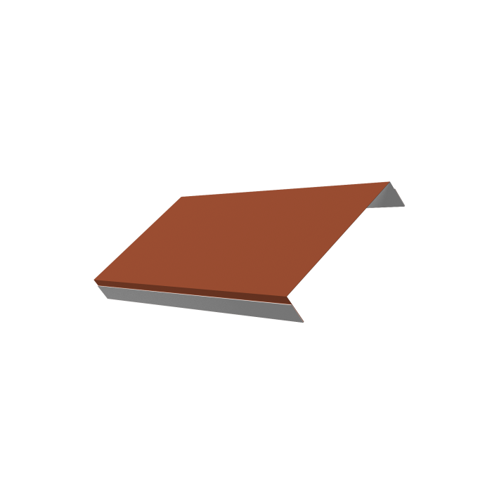 Ламель обратная 150 забора жалюзи Texas 0,45 Drap TX RAL 8004 терракота