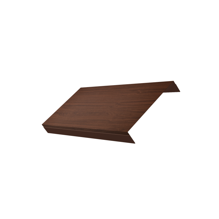 Ламель обратная 150 забора жалюзи Texas 0,45 Print Elite Choco Wood TwinColor