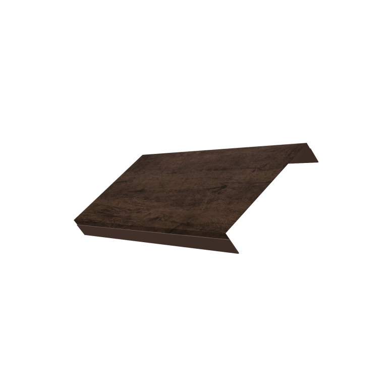 Ламель обратная 150 забора жалюзи Texas 0,45 Print Premium с пленкой Antique Wood TwinColor