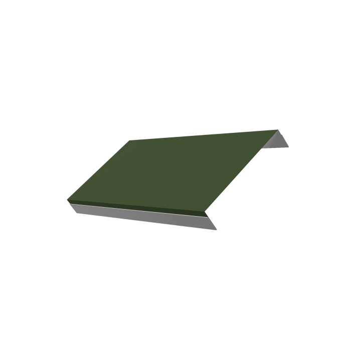 Ламель обратная 150 забора жалюзи Texas 0,5 Satin Matt TX RAL 6020 хромовая зелень