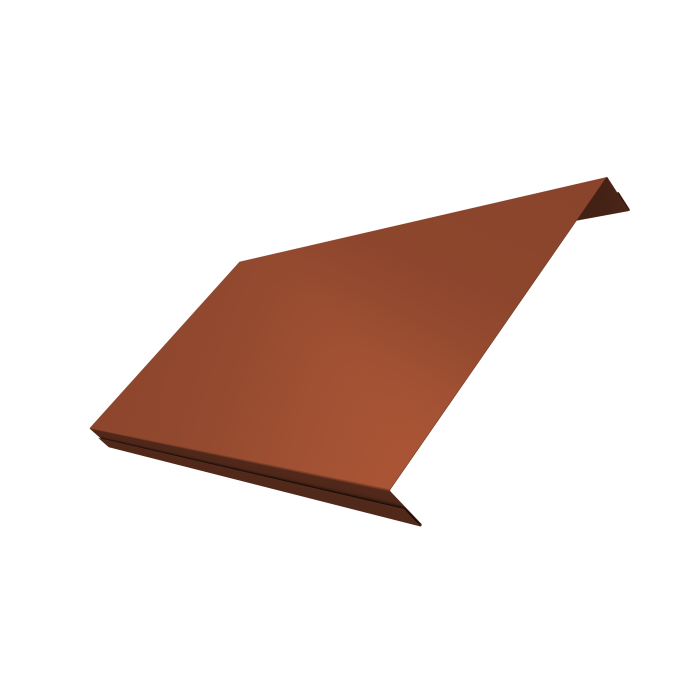 Ламель обратная 200 забора жалюзи Texas 0,5 Velur X RAL 8004 терракота