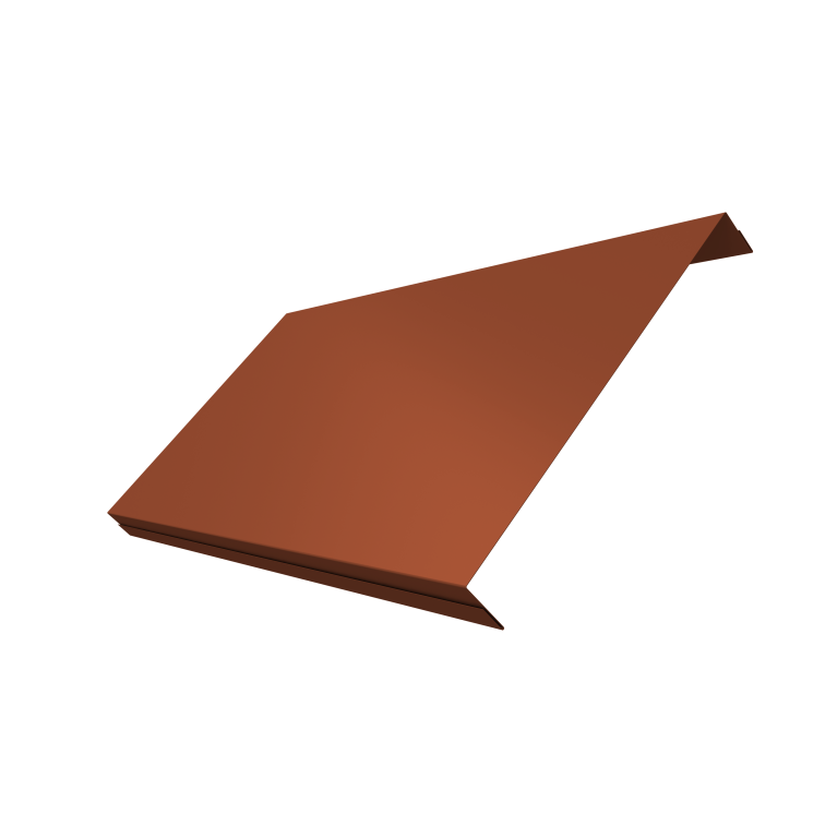 Ламель обратная 200 забора жалюзи Texas 0,5 Velur X RAL 8004 терракота