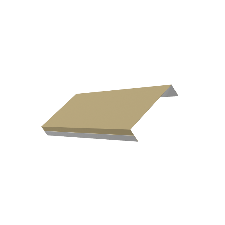 Ламель обратная стартовая/финишная забора жалюзи Texas 53мм для калиток и ворот (с заполнением ламелями 125) 0,45 PE RAL 1014 слоновая кость