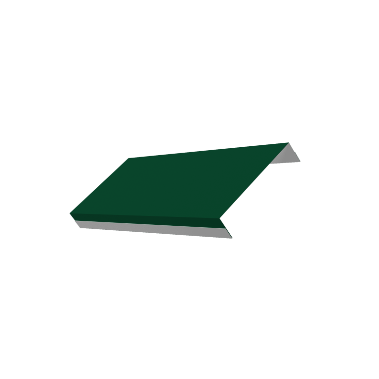 Ламель обратная стартовая/финишная забора жалюзи Texas 53мм для калиток и ворот (с заполнением ламелями 125) 0,45 PE RAL 6005 зеленый мох