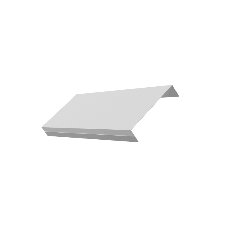 Ламель обратная стартовая/финишная забора жалюзи Texas 53мм для калиток и ворот (с заполнением ламелями 125) 0,45 Drap RAL 9003 сигнальный белый