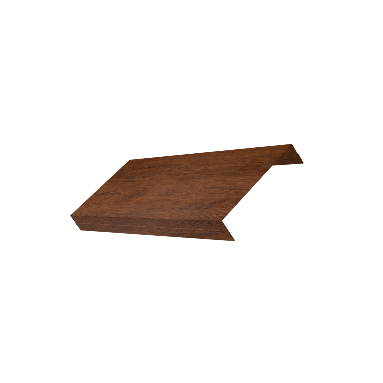 Ламель обратная стартовая/финишная забора жалюзи Texas 53мм для калиток и ворот (с заполнением ламелями 125) 0,45 Print-Double Elite Golden Wood