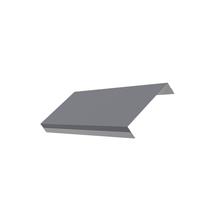 Ламель обратная стартовая/финишная забора жалюзи Texas 53мм для калиток и ворот (с заполнением ламелями 125) 0,45 Drap TX RAL 7004 сигнальный серый