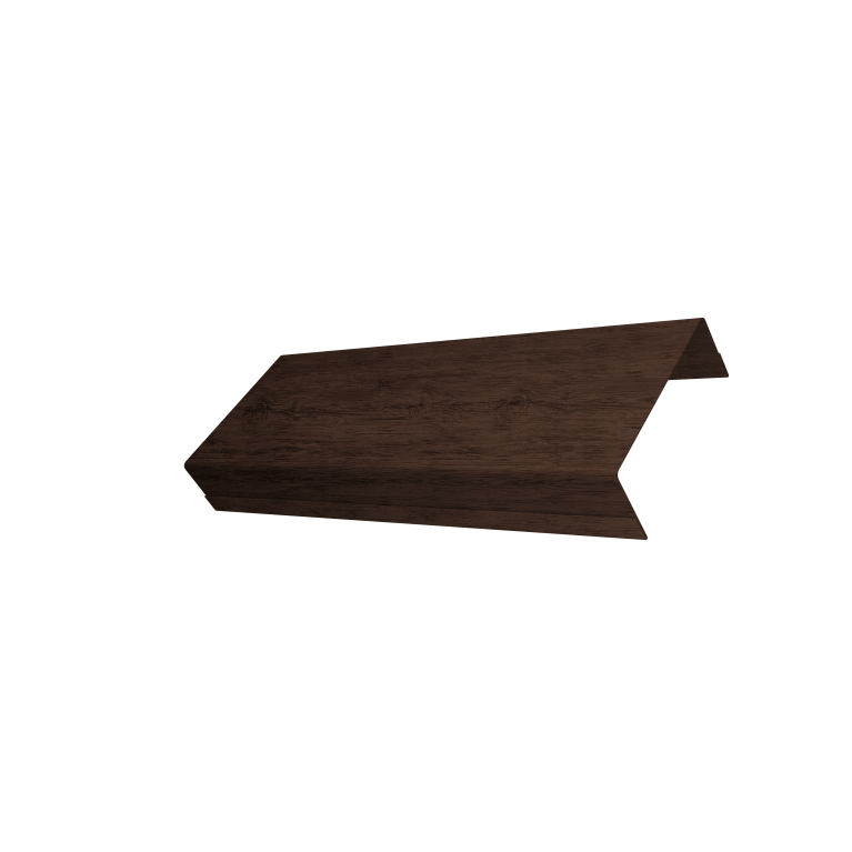 Ламель обратная стартовая/финишная забора жалюзи Texas 53мм для калиток и ворот (с заполнением ламелями 125) 0,45 Print-Double Premium Antique Wood