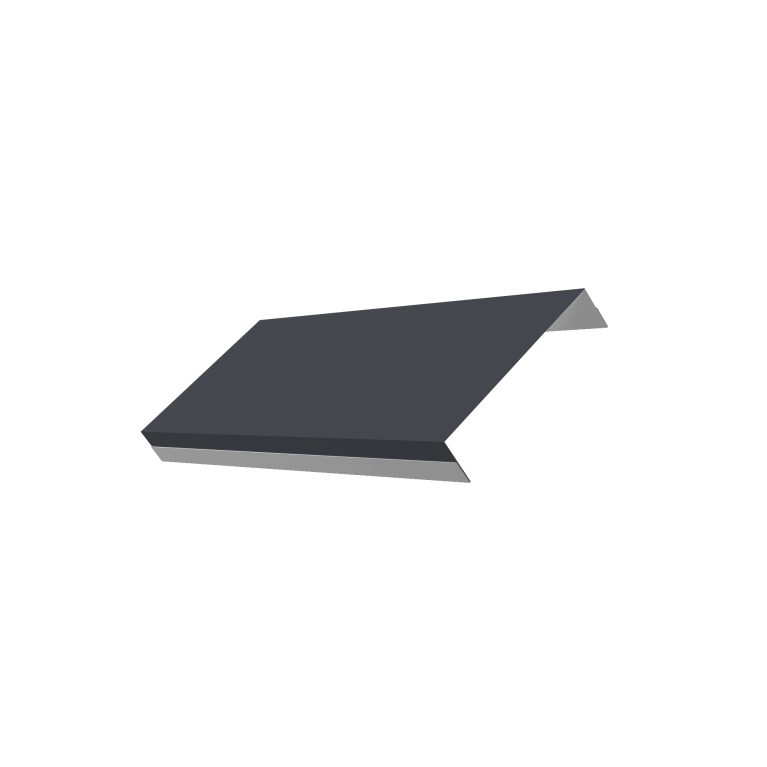 Ламель обратная стартовая/финишная забора жалюзи Texas 53мм для калиток и ворот (с заполнением ламелями 125) 0,5 Atlas X RAL 7024 мокрый асфальт