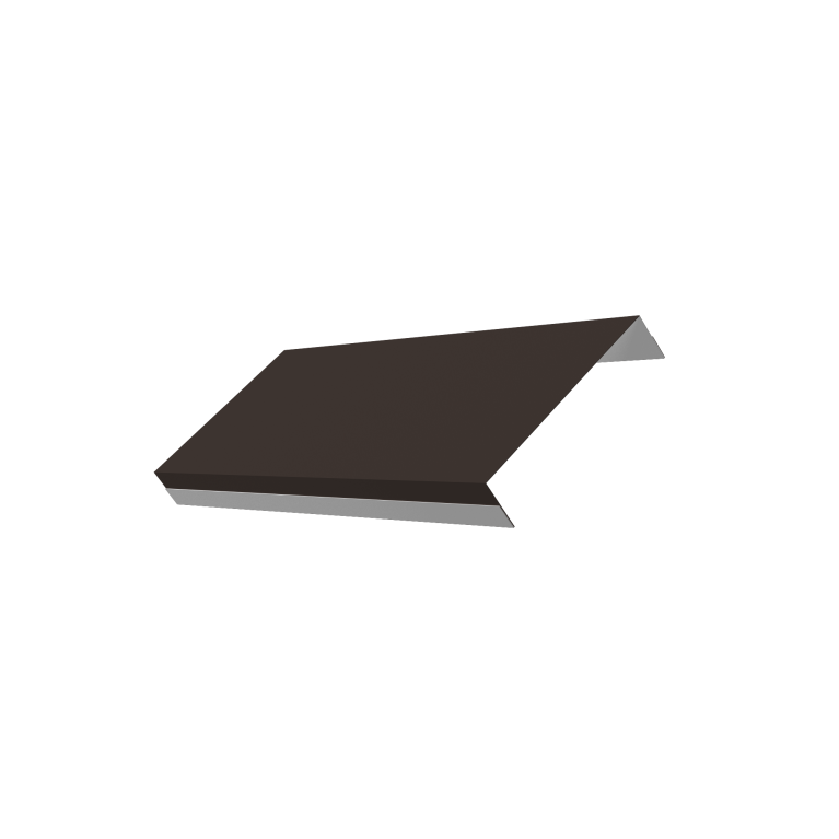 Ламель обратная стартовая/финишная забора жалюзи Texas 53мм для калиток и ворот (с заполнением ламелями 125) 0,5 Velur X RR 32 темно-коричневый