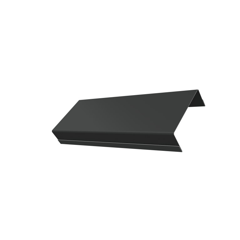 Ламель обратная стартовая/финишная забора жалюзи Texas 53мм для калиток и ворот (с заполнением ламелями 125) 0,5 Velur X RAL 7016 антрацитово-серый