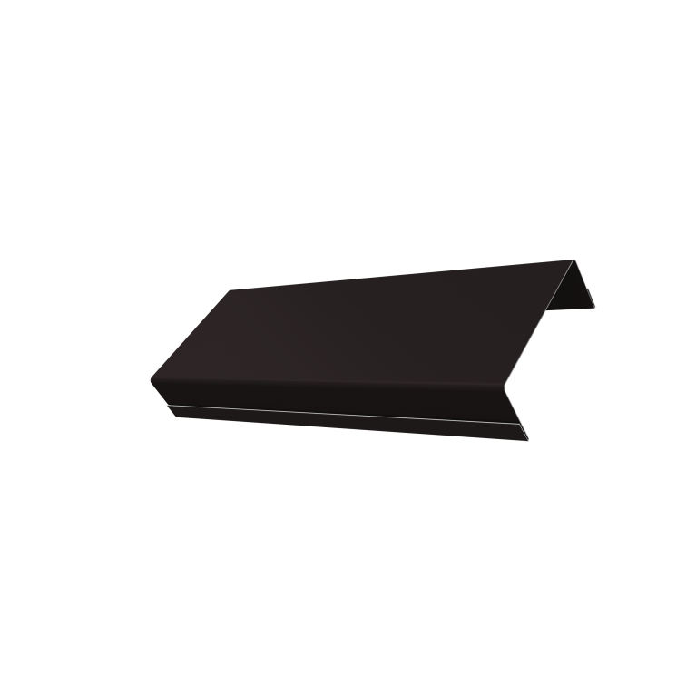 Ламель обратная стартовая/финишная забора жалюзи Texas 53мм для калиток и ворот (с заполнением ламелями 125) 0,5 Velur X RAL 9005 черный