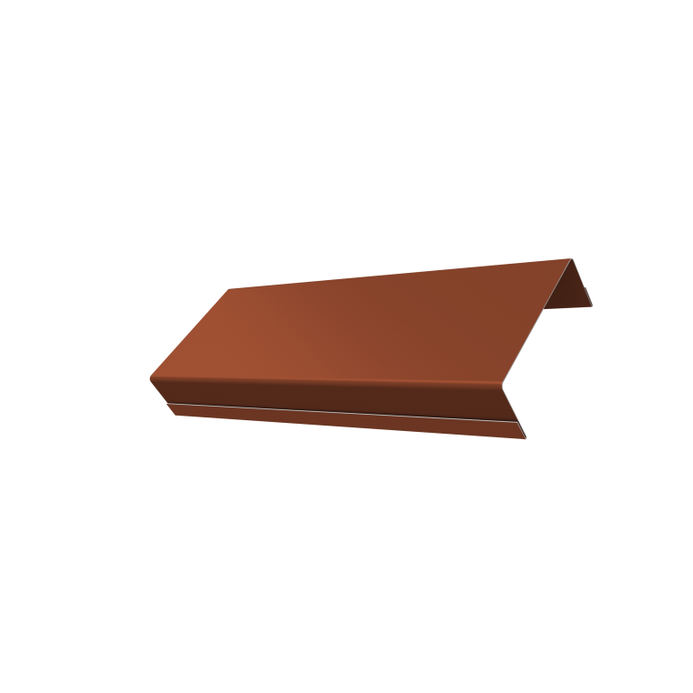 Ламель обратная стартовая/финишная забора жалюзи Texas 53мм для калиток и ворот (с заполнением ламелями 125) 0,5 Velur X RAL 8004 терракота