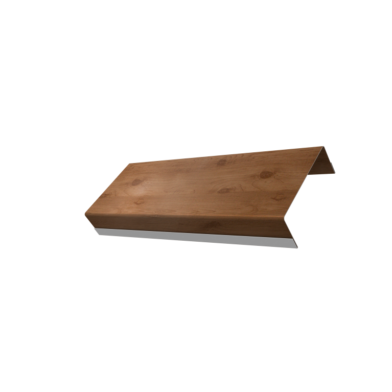 Ламель обратная стартовая/финишная забора жалюзи Texas 53мм для калиток и ворот (с заполнением ламелями 125) 0,45 Print Premium Pine Wood Fresh