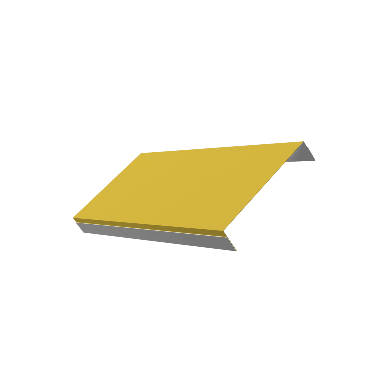 Ламель обратная стартовая/финишная забора жалюзи Texas 50мм для калиток и ворот (с заполнением ламелями 150) 0,45 PE RAL 1018 цинково-желтый