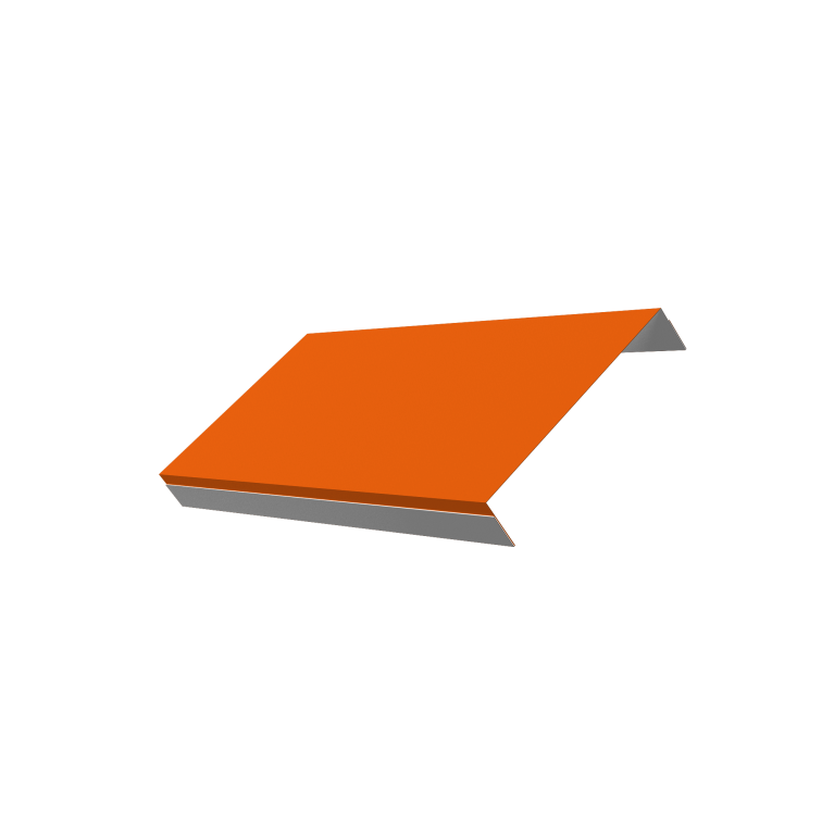 Ламель обратная стартовая/финишная забора жалюзи Texas 50мм для калиток и ворот (с заполнением ламелями 150) 0,45 PE RAL 2004 оранжевый