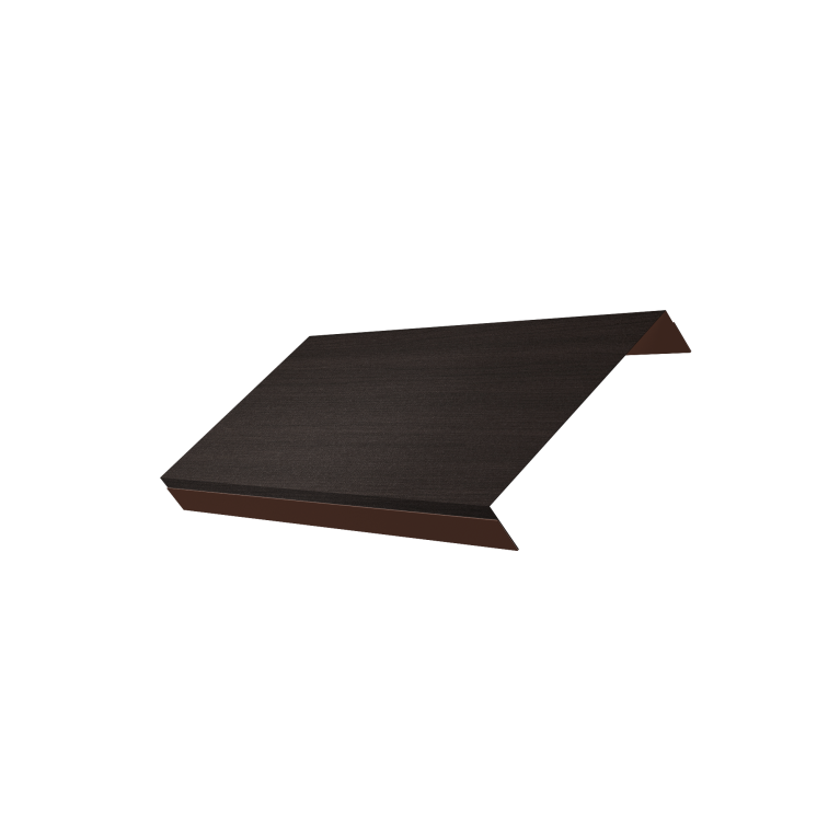 Ламель обратная стартовая/финишная забора жалюзи Texas 50мм для калиток и ворот (с заполнением ламелями 150) 0,45 Print Elite Coffee Wood TwinColor